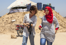 صورة تجربة منسقة صحفية في غزة