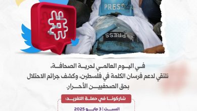صورة في اليوم العالمي لحرية الصحافة: حملة “#صحافة_نازفة” لتوثيق جرائم الاحتلال بحق الصحفيين الفلسطينيين