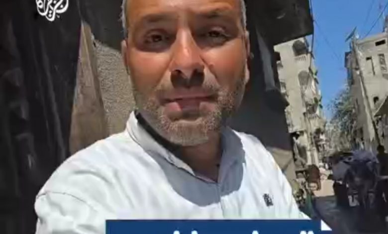 صورة قصف ونزوح  وتجويع أسرة مراسل الجزيرة